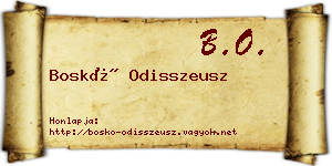 Boskó Odisszeusz névjegykártya